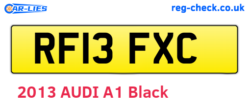 RF13FXC are the vehicle registration plates.