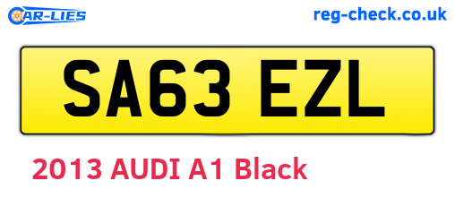 SA63EZL are the vehicle registration plates.
