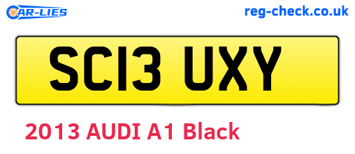 SC13UXY are the vehicle registration plates.