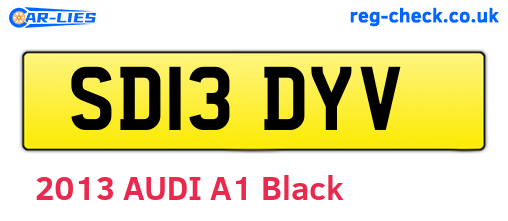 SD13DYV are the vehicle registration plates.