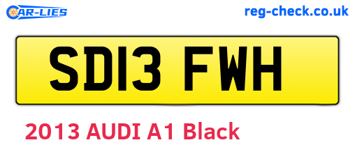 SD13FWH are the vehicle registration plates.