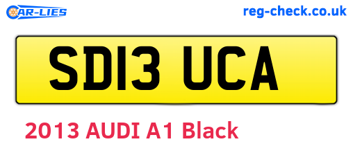 SD13UCA are the vehicle registration plates.