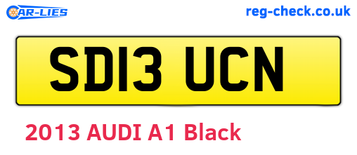 SD13UCN are the vehicle registration plates.