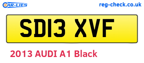 SD13XVF are the vehicle registration plates.