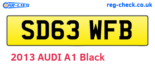SD63WFB are the vehicle registration plates.