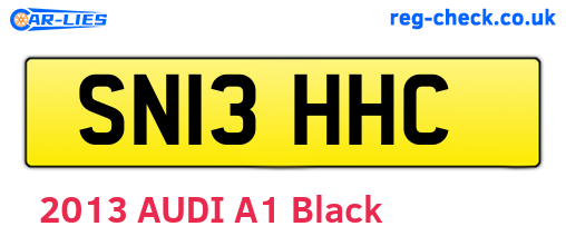SN13HHC are the vehicle registration plates.