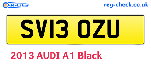 SV13OZU are the vehicle registration plates.