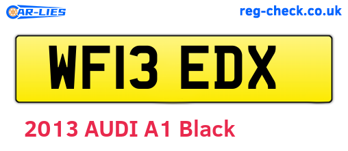 WF13EDX are the vehicle registration plates.