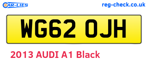 WG62OJH are the vehicle registration plates.