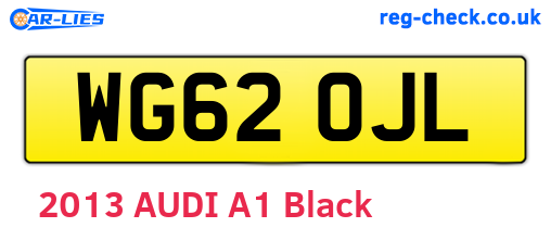 WG62OJL are the vehicle registration plates.