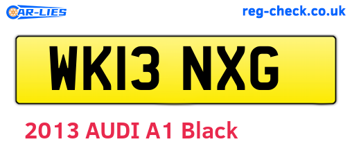 WK13NXG are the vehicle registration plates.