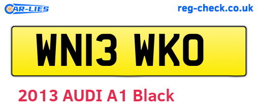 WN13WKO are the vehicle registration plates.