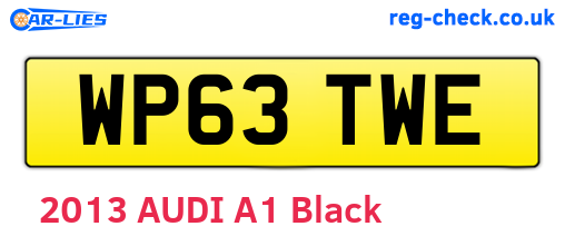 WP63TWE are the vehicle registration plates.