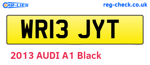 WR13JYT are the vehicle registration plates.