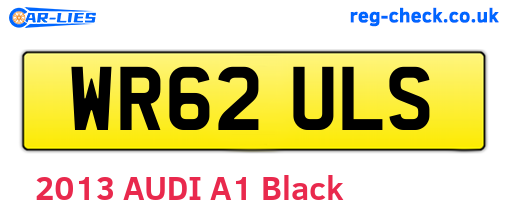 WR62ULS are the vehicle registration plates.