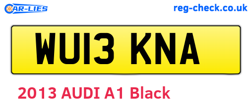 WU13KNA are the vehicle registration plates.