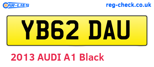 YB62DAU are the vehicle registration plates.