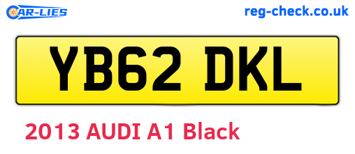 YB62DKL are the vehicle registration plates.