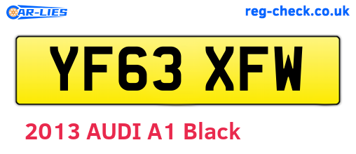 YF63XFW are the vehicle registration plates.