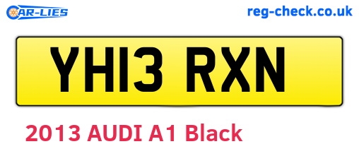 YH13RXN are the vehicle registration plates.