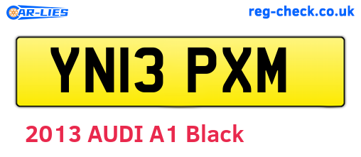 YN13PXM are the vehicle registration plates.