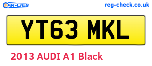 YT63MKL are the vehicle registration plates.