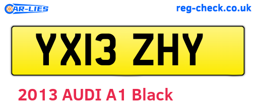 YX13ZHY are the vehicle registration plates.