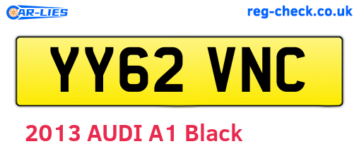YY62VNC are the vehicle registration plates.
