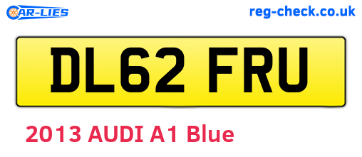 DL62FRU are the vehicle registration plates.