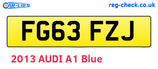 FG63FZJ are the vehicle registration plates.