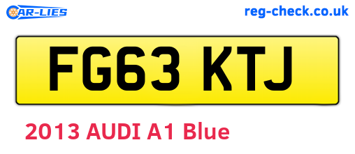 FG63KTJ are the vehicle registration plates.