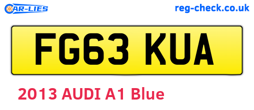 FG63KUA are the vehicle registration plates.