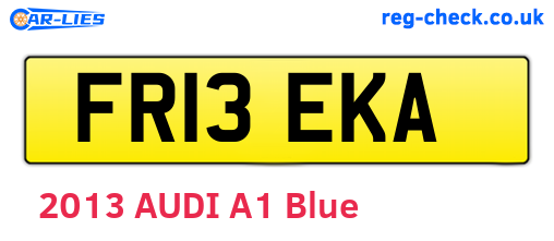 FR13EKA are the vehicle registration plates.