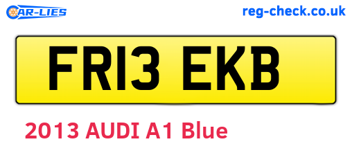 FR13EKB are the vehicle registration plates.