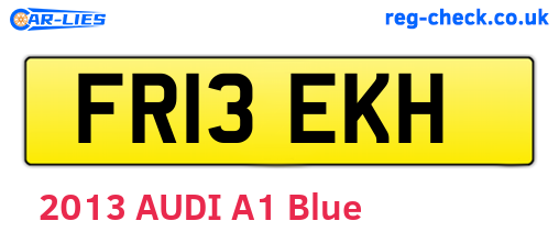 FR13EKH are the vehicle registration plates.