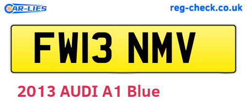 FW13NMV are the vehicle registration plates.