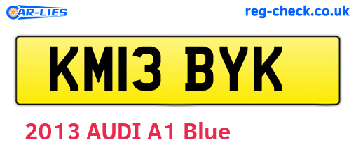 KM13BYK are the vehicle registration plates.