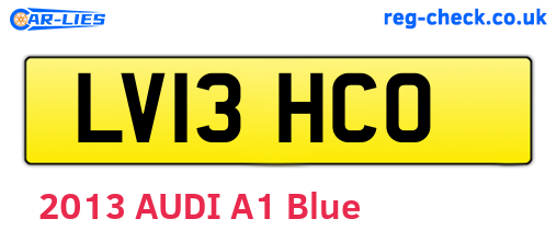 LV13HCO are the vehicle registration plates.