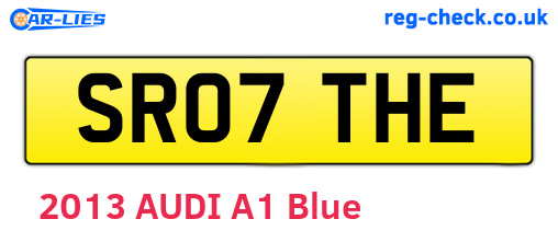 SR07THE are the vehicle registration plates.