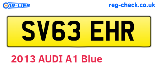 SV63EHR are the vehicle registration plates.