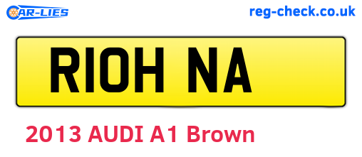 R10HNA are the vehicle registration plates.