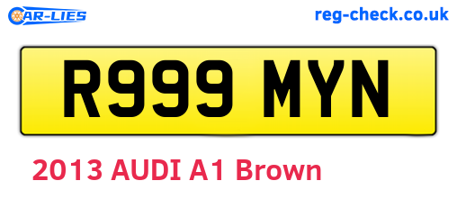 R999MYN are the vehicle registration plates.