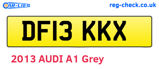 DF13KKX are the vehicle registration plates.
