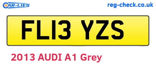 FL13YZS are the vehicle registration plates.