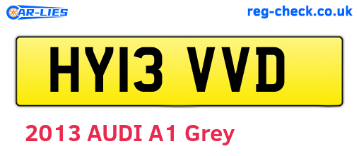 HY13VVD are the vehicle registration plates.