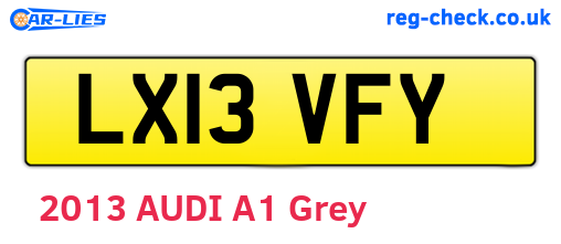 LX13VFY are the vehicle registration plates.