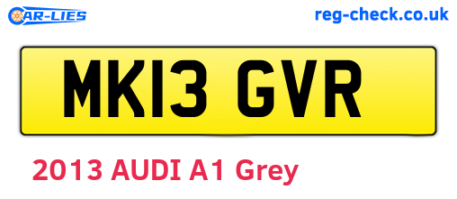 MK13GVR are the vehicle registration plates.