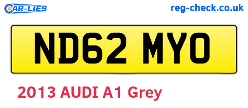ND62MYO are the vehicle registration plates.