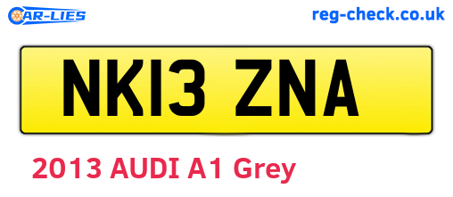 NK13ZNA are the vehicle registration plates.
