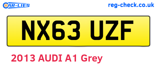 NX63UZF are the vehicle registration plates.